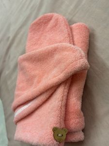 Coral Hair Towel Wrap