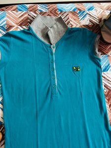 Sea Green And Off White Night Wear... Combo