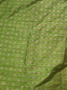 Green &amp; Gold Floral Saree