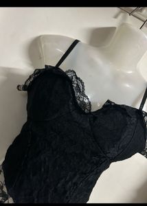 Black Lace Corset Top