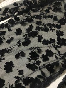 Black Floral Sheer Top