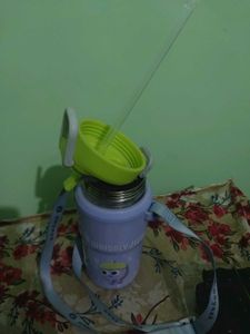Cute Purple Water Bottle with Strap