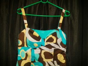 Retro Abstract Print Mini Dress