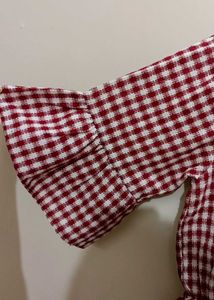 Red &amp; White Gingham Top