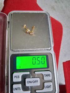 Heart Shaped Stud Earrings gold 22crt