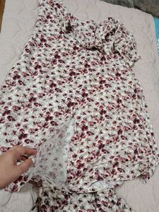 Floral Print Kurta and Pants cord Set