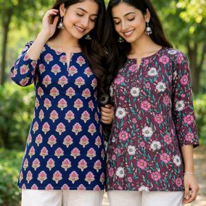 Floral Print Kurta Set of 2 - New