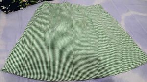 Cute Green Gingham Mini Skirt