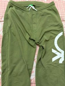 Olive Green Benetton Sweatpants