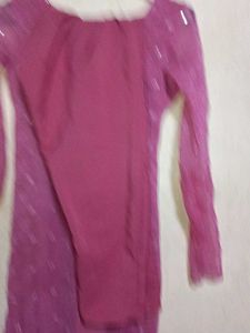 Pink Embroidered Kurta