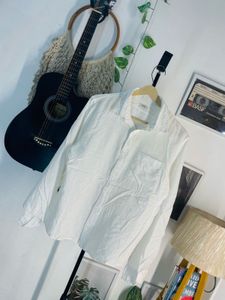 Men's Classic White Linen Shirt