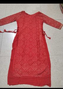 Beautiful Red Bandhani Kurta Set