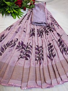 Elegant Floral Saree with blouse
