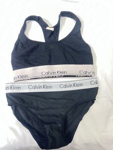 Calvin Klein Black Bra and Panty Set