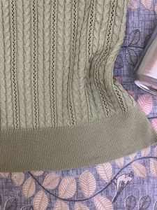 Chic Olive Green Knit Top
