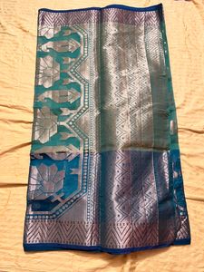 Peacock Green Color Saree