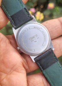 Rare Timex Black Leather Strap Watch