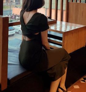 Elegant Dark Green Bodycon Dress