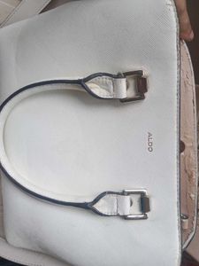 ALDO Cream Handbag with Lock Charm