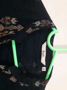 Black Printed Kurta