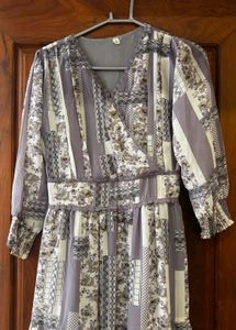 Boho Patchwork Floral Midi Dress