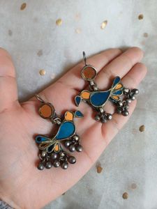 Orignal glass handmade antique bird Earrings