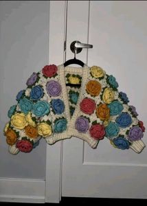 Rose Crochet Cardigan