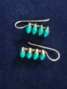 Vintage|Antique|Turquoise|Pure Silver Dangler