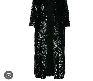 Black Sequin party wear Jacket dress