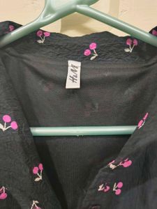 Black Cherry Print Vest Top