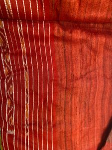 Traditional Red &amp; Charcoal Grey Ikat Saree | Festi