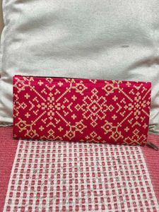 Vibrant Embroidered Clutch Bag