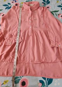 Embroidered Pink Collared Shirt
