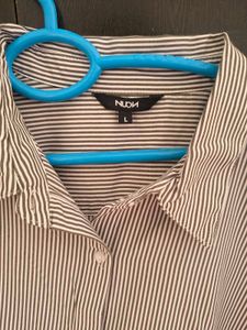 NOUN(Westside)classic Striped Button-Up Shirt