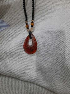 Red Stone Pendant Necklace