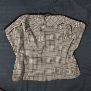 Plaid Corset Style Top (from savana)