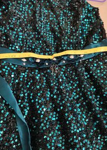 Sparkling Teal Sequin Gown