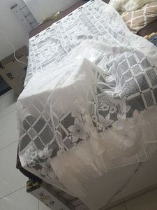 Elegant White Lace Curtains 3" 6 fit