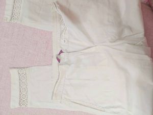 Elegant Beige Lace Detailed Palazzos