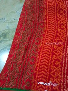 Vibrant Indian Saree with Traditional Motifs