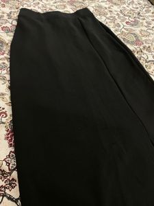 Black Maxi Long Skirt with Slit