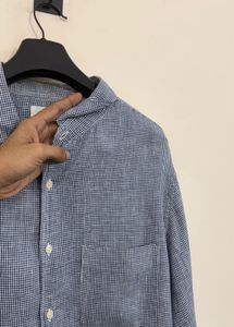 Men's Blue Checkered Casual Shirt