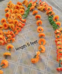 artificial marigold flower garlands