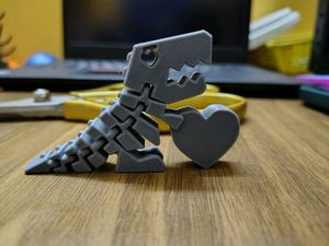 3D Printed Dinosaur with Heart