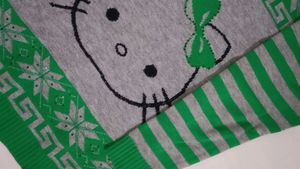 Hello Kitty Green &amp; Gray Sweater