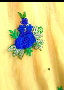 Yellow Embroidered Gown