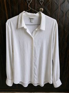 White H&M Button-Up Shirt