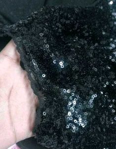 Chic Black Sequin Top White Tulle Dress