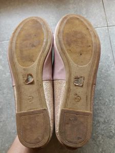 Chic Rose Gold Glitter Ballet Flats