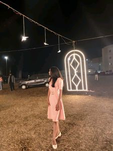 Chic Pink A-Line Dress